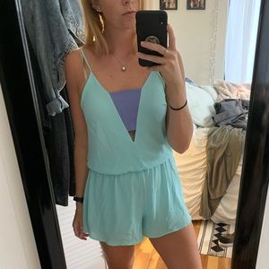 Teal and Purple Peekaboo Romper